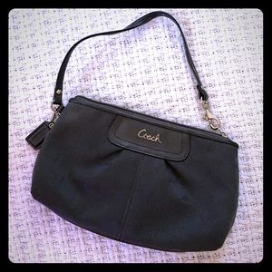 Authentic Navy Blue Coach Wristlet